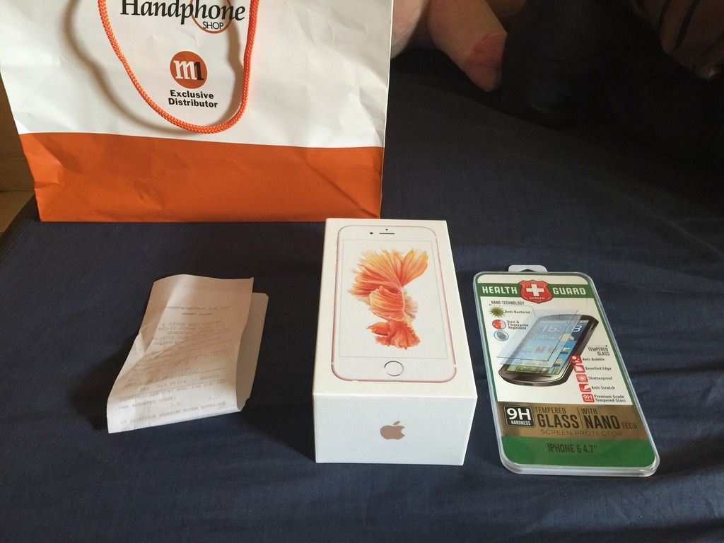 WTS : BN IPHONE 6s ROSE GOLD 64GB M1 SET COME WITH FREE TEMPERED GLASS ...