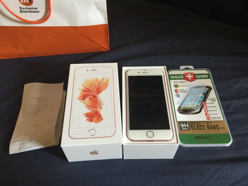 WTS : BN IPHONE 6s ROSE GOLD 64GB M1 SET COME WITH FREE TEMPERED GLASS ...