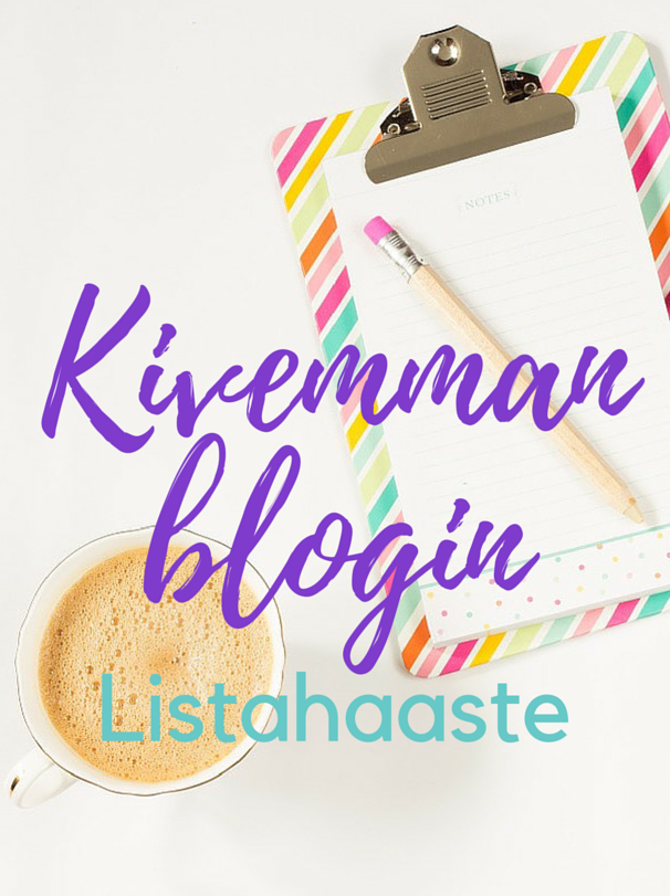 Kivempi blogi, Listahaaste, bloggaaminen