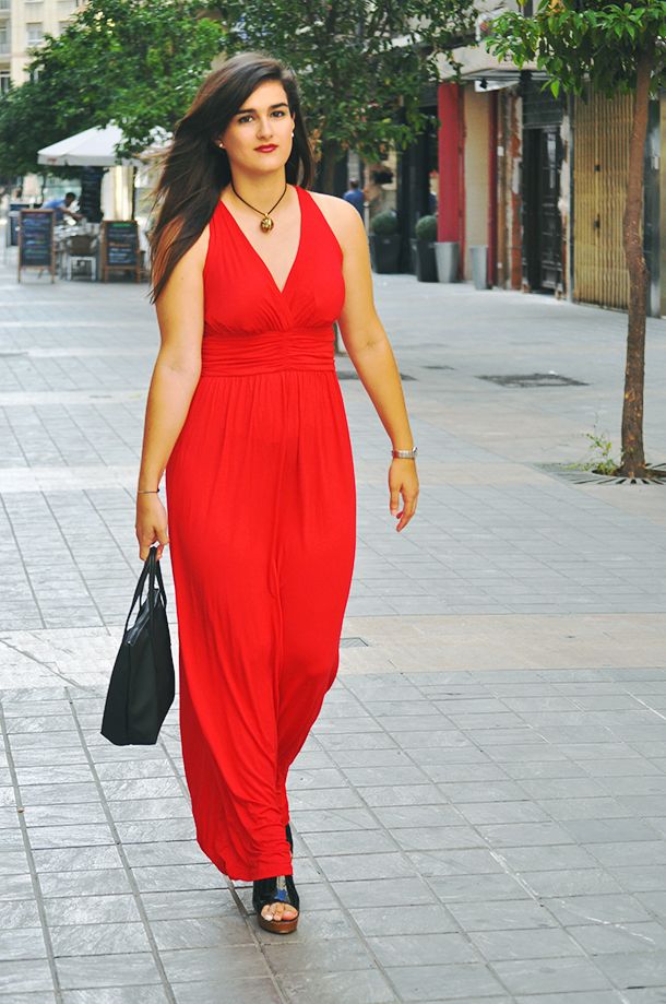 modcloth red maxi dress for summer, something fashion, fashion blogger, valentino red dress inspired, rosso, valencia spanish blogger