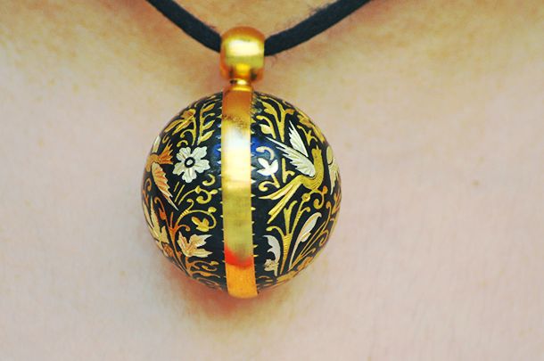 bell pendant ball fashion blogger necklace, fashion pendant