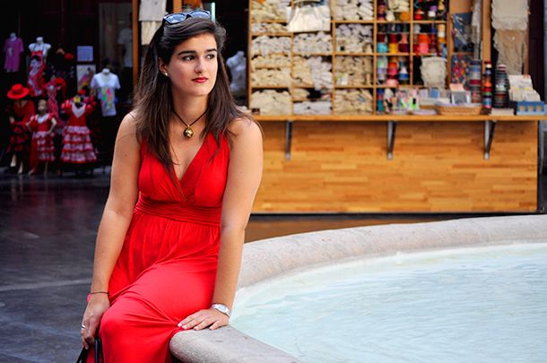 modcloth red maxi dress for summer, something fashion, fashion blogger, valentino red dress inspired, rosso, valencia spanish blogger
