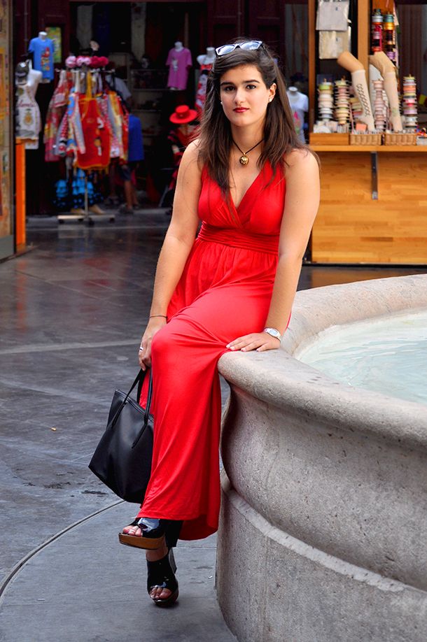 modcloth red maxi dress for summer, something fashion, fashion blogger, valentino red dress inspired, rosso, valencia spanish blogger