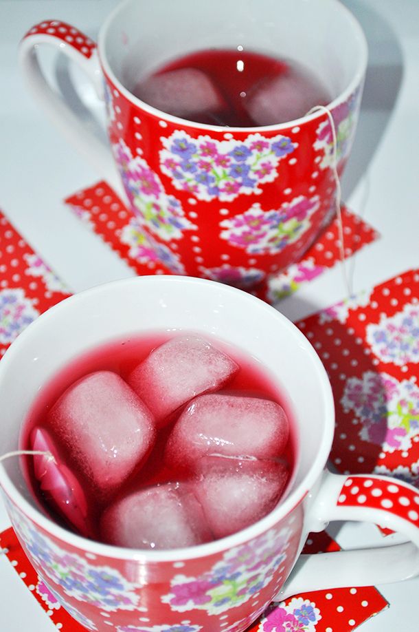 red beverage, infusion, cold infusion, hacendado