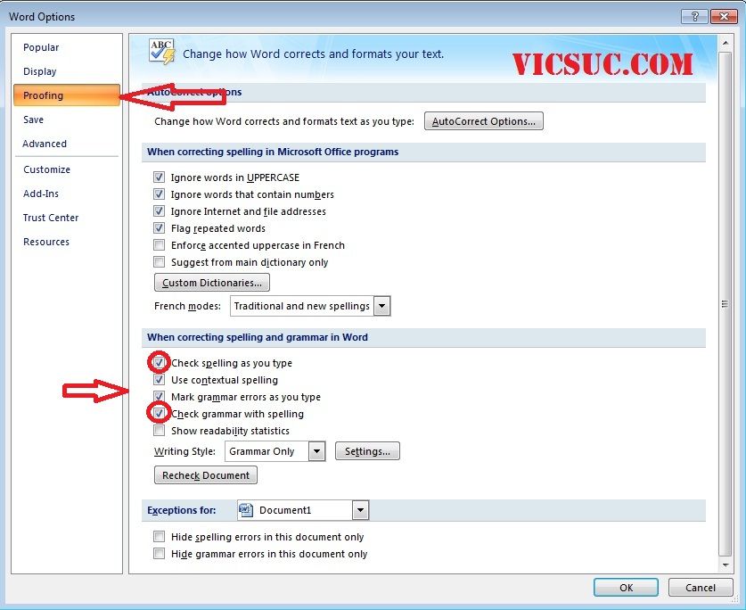 bỏ gạch chân xanh đỏ trong word