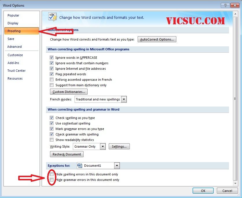 hướng dẫn lỗi gạch chân đỏ trong word