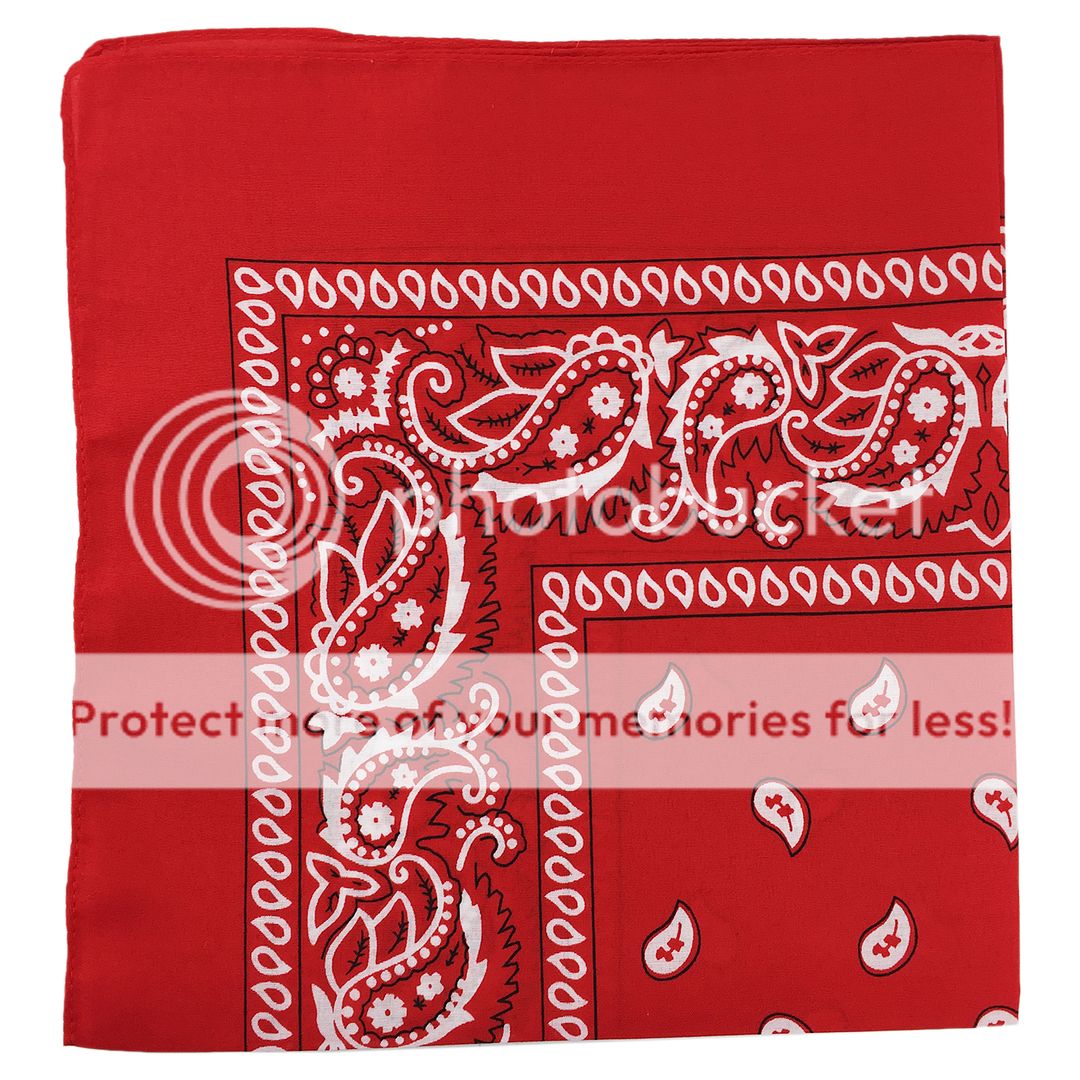 BANDANA Paisley 100% COTTON Head Wrap Durag Bandanna Summer Scarf ...