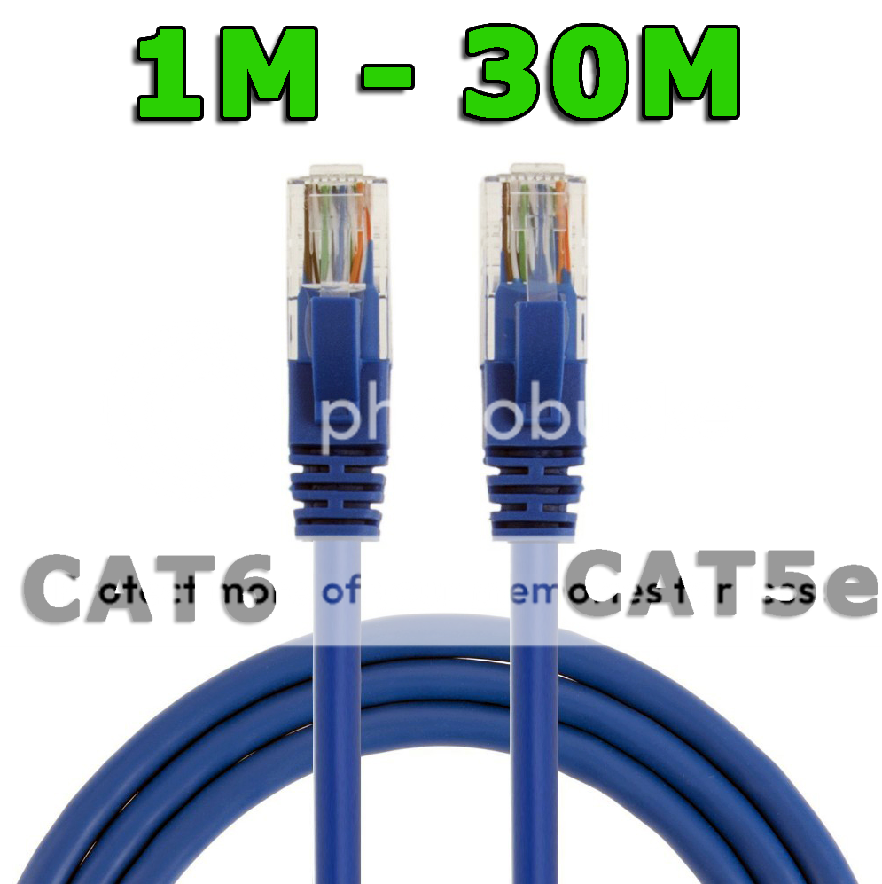 Long Ethernet Network LAN Cable Data Patch Lead CAT6 ...