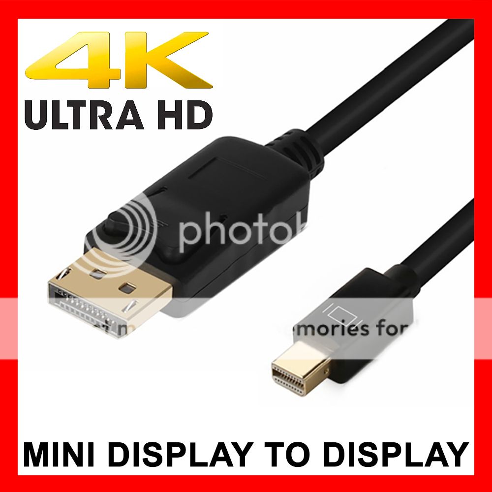 Mini DisplayPort DP to Display Port Cable Ultra HD 4K for MacBook Pro