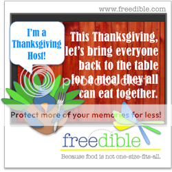 I'm an official freedible Thanksgiving Host - ask me about their campaign!
